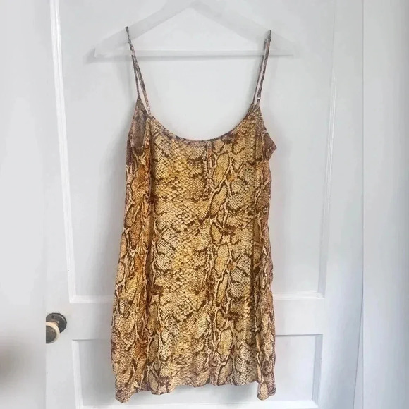 Reformation Vivette Snake Print Mini Dress NEW - Picture 7 of 7